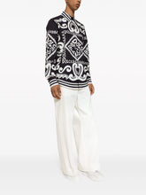 logo print poplin shirt